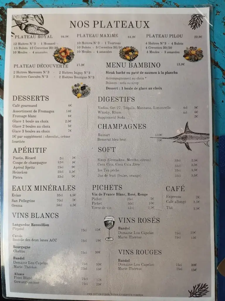 Menu_La POISSONNERIE Côté Restaurant_Toulon_image_1