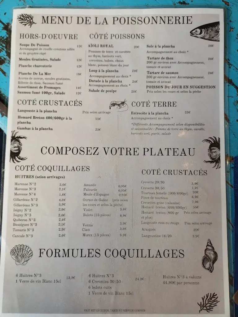 Menu_La POISSONNERIE Côté Restaurant_Toulon_image_2
