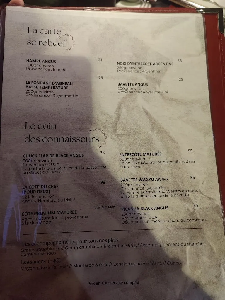 Menu_Le Comptoir du Cuneo_Toulon_image_1