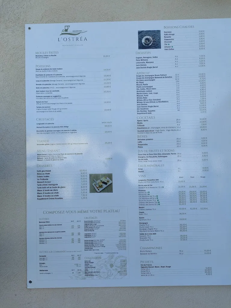 Menü_L'Ostrea La Criée_Toulon_Bild_4