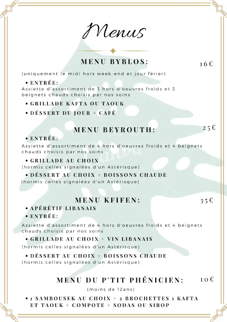 Menu_Kfifen Cœur du Liban_Toulon_image_2