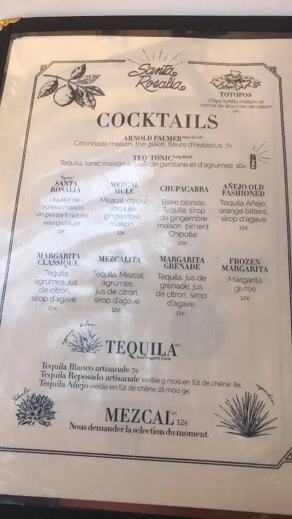 Menu_Santa Rosalia_Toulon_image_1