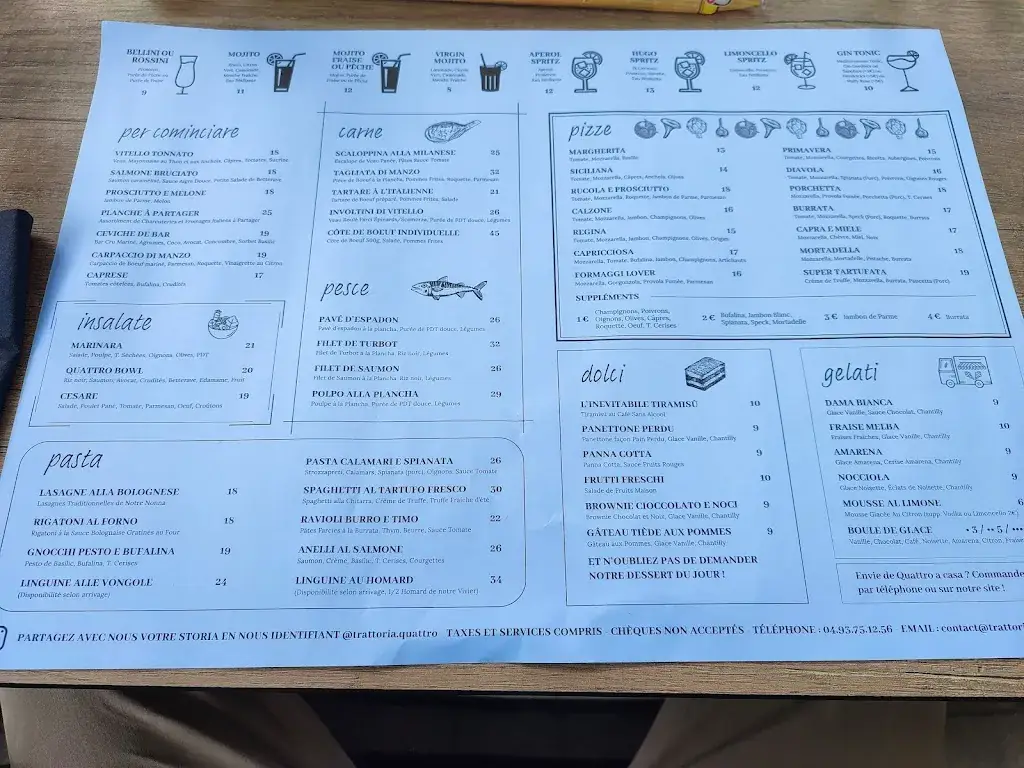Menu_Trattoria Quattro_Valbonne_image_2