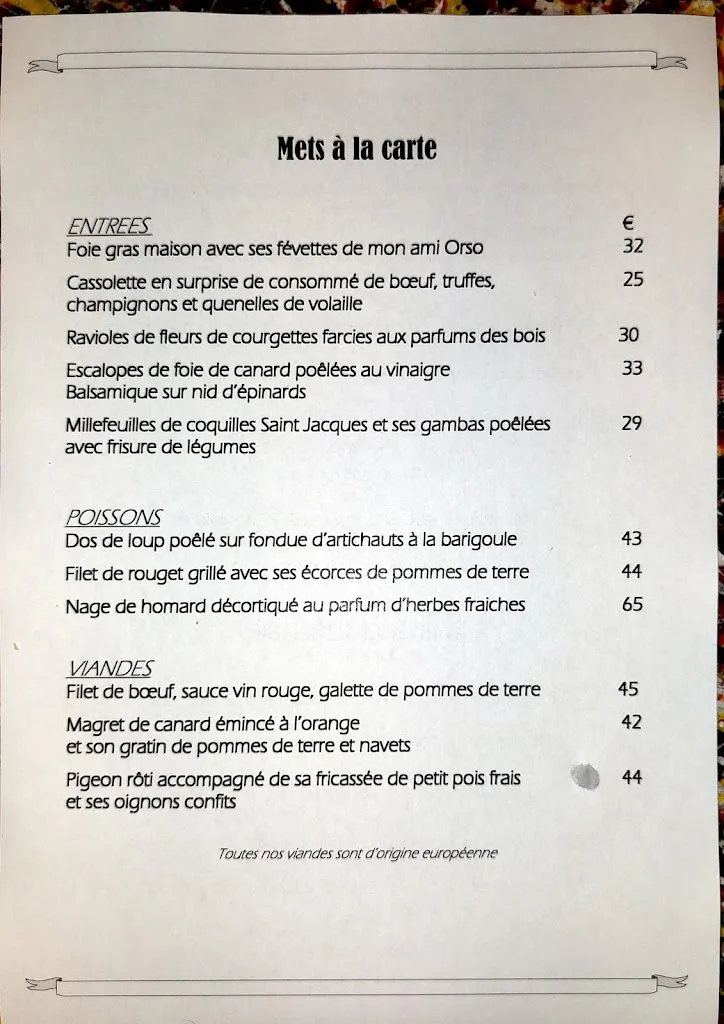 Menu_Restaurant gastronomique et bistrot Daniel Desavie : Privatisation restaurant Sophia-Antipolis_Valbonne_image_1
