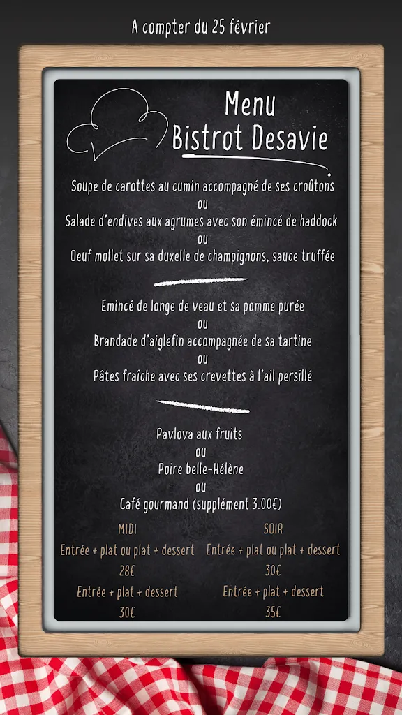 Menu_Restaurant gastronomique et bistrot Daniel Desavie : Privatisation restaurant Sophia-Antipolis_Valbonne_image_3