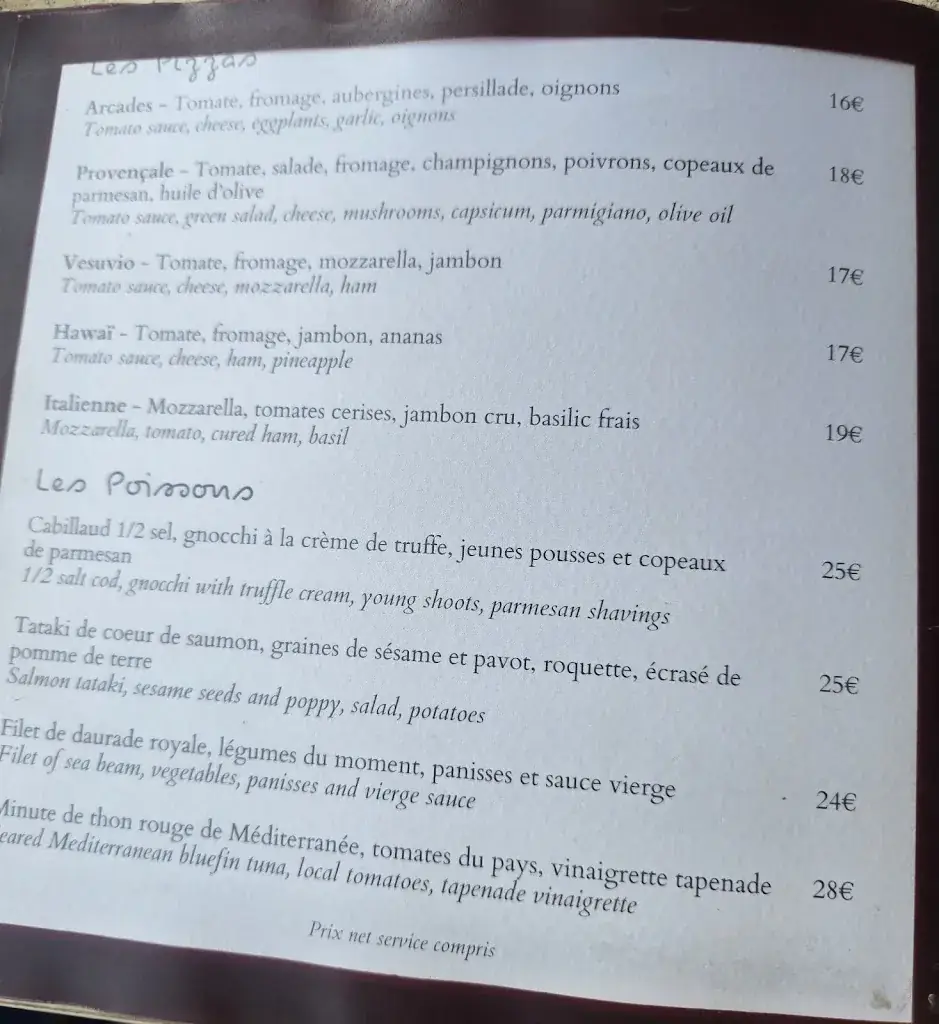 Menu_Café des Arcades_Valbonne_image_4