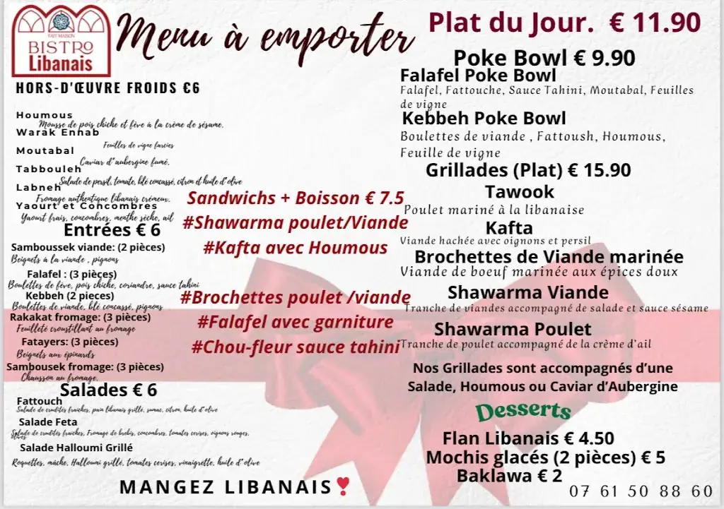 Menu_Bistro Libanais_Valbonne_image_2
