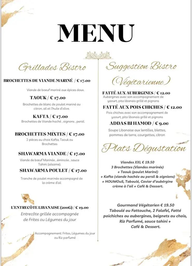Menu_Bistro Libanais_Valbonne_image_4