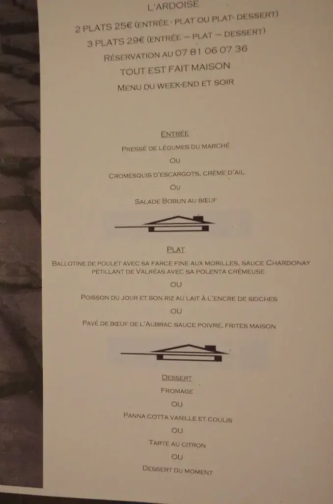 Menu_Restaurant L'Ardoise_Valréas_image_1