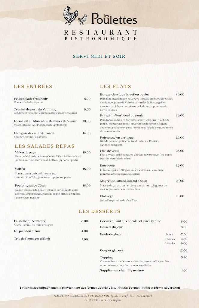 Menu_Restaurant Les Poulettes_Valréas_image_1