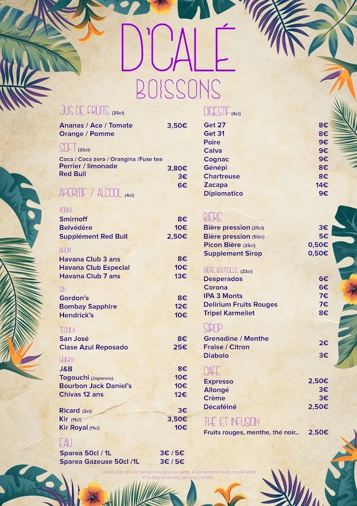 Menu_D'calé restaurant SAISON 2025_Pusignan_image_1