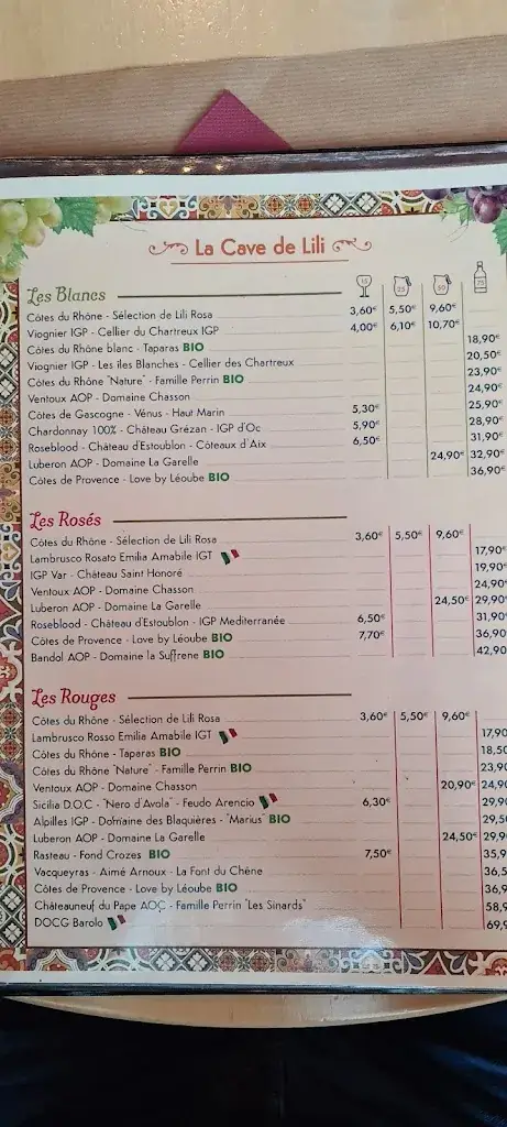 Menu_Lili Rosa_Vedène_image_3