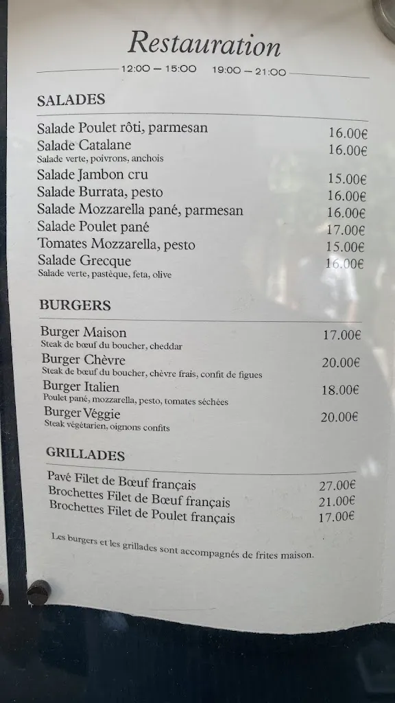 Menu_Restaurant Côté Fontaine_Venasque_image_1