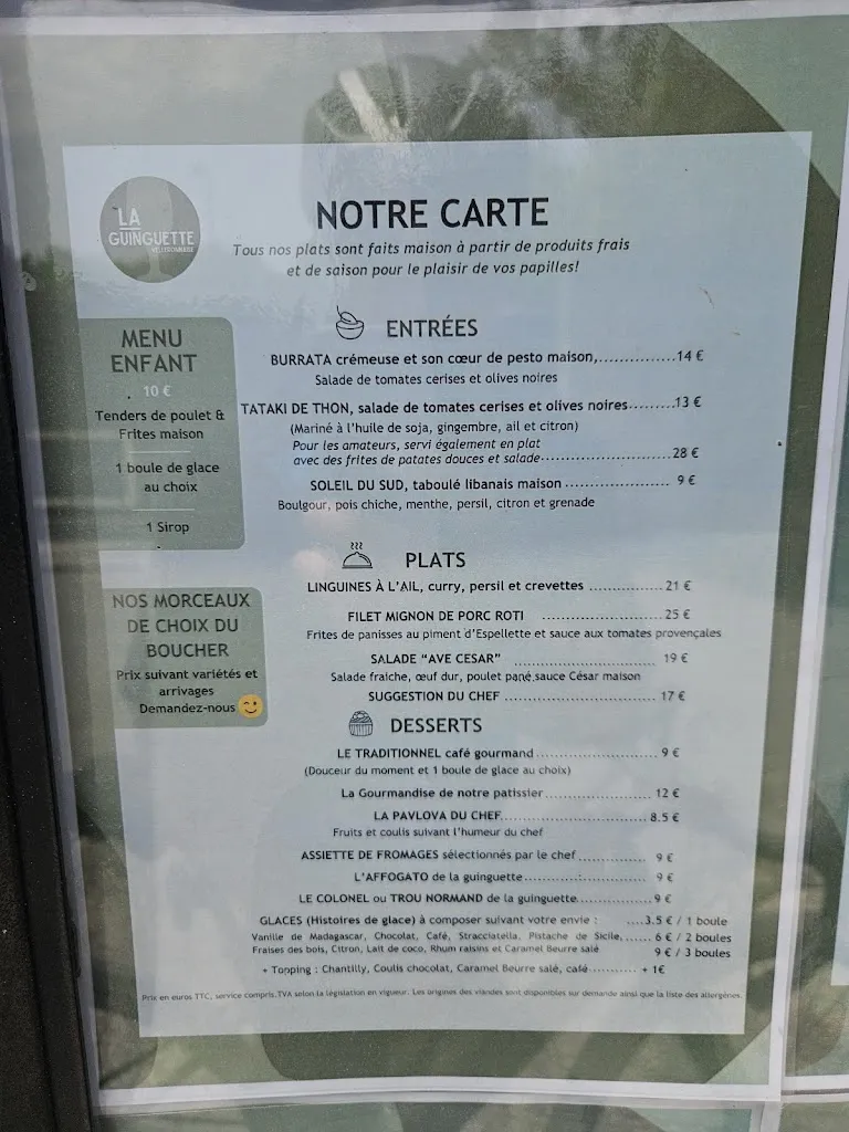 Menu_La Guinguette Velleronnaise_Velleron_image_2