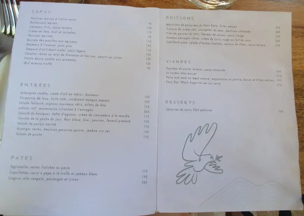 Menu_Le Petit Patio_Vallauris_image_4