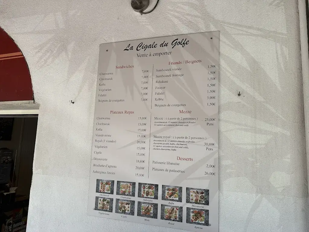 Menu_La Cigale du Golfe_Vallauris_image_2