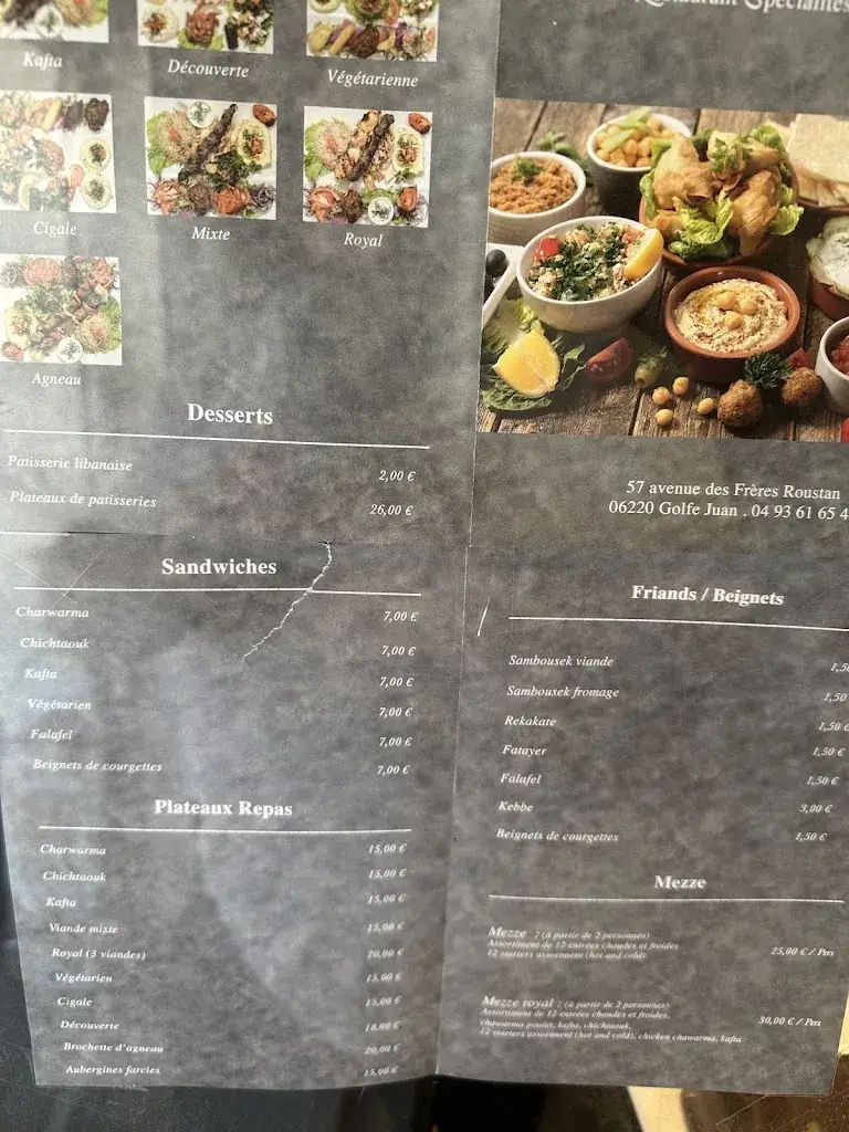 Menu_La Cigale du Golfe_Vallauris_image_3