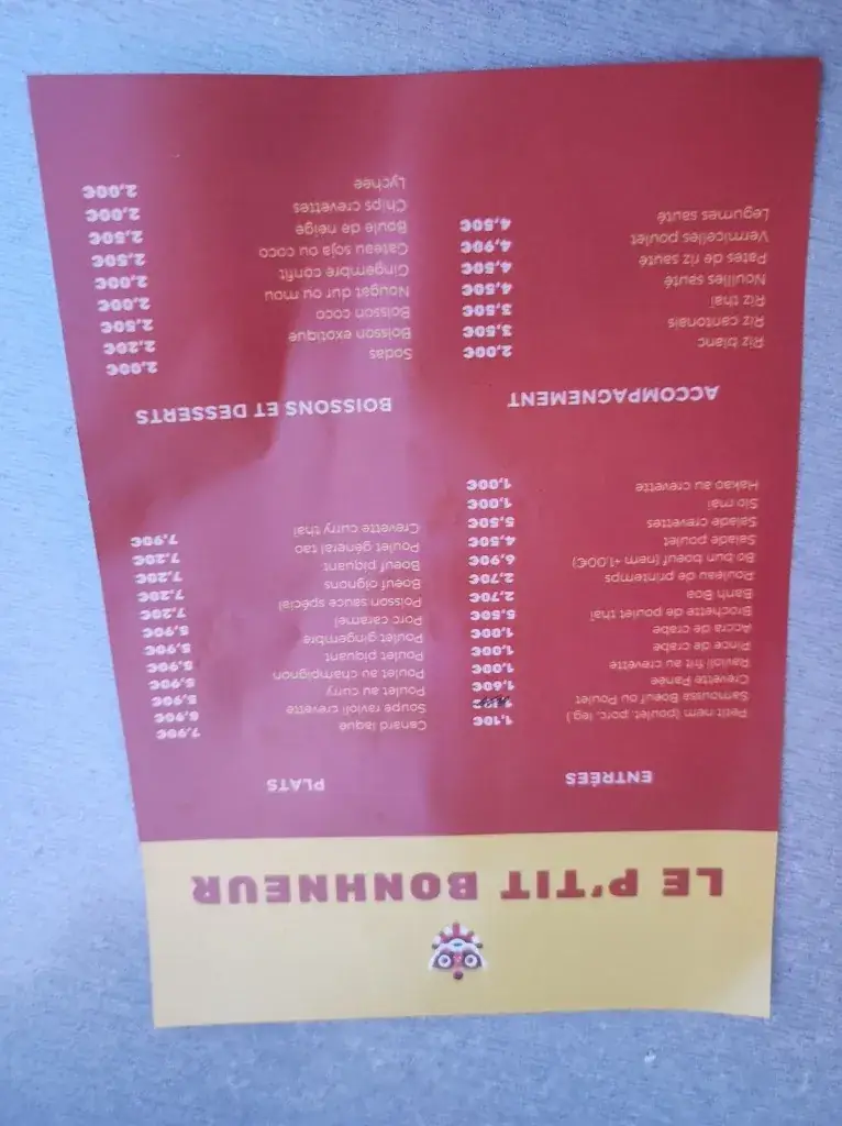 Menu_Le p'tit Bonheur_Vallauris_image_1