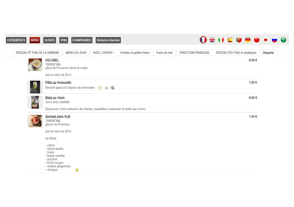 Menu_La Cave du Golfe と sushis_Vallauris_image_2