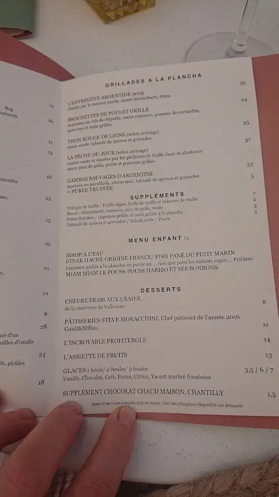 Menu_Monsieur Pablo_Vallauris_image_4