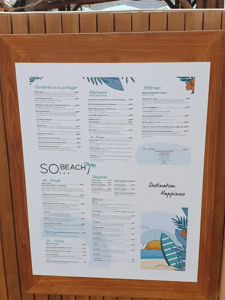 Menu_The little Beachfront_Vallauris_image_1