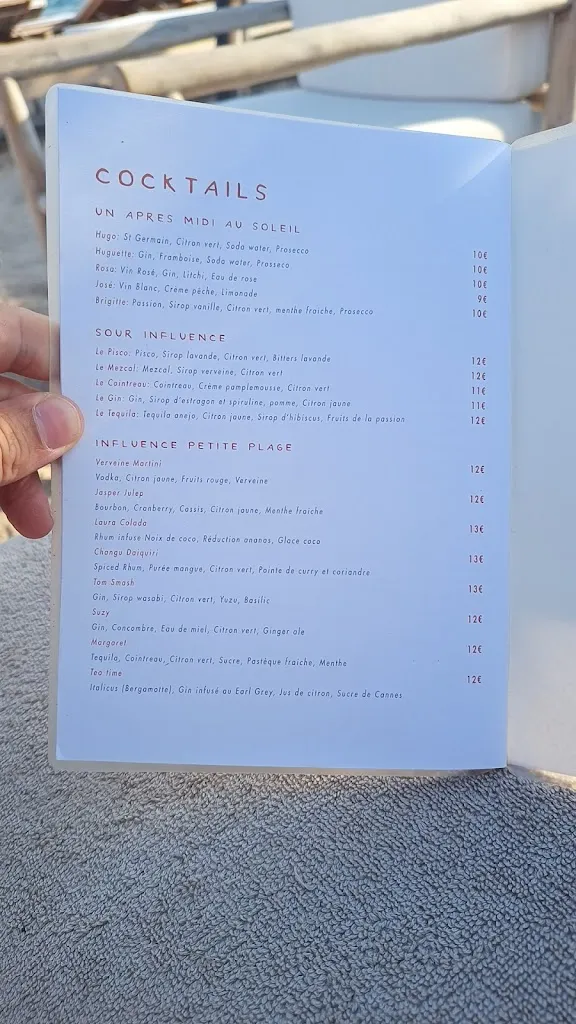 Menu_The little Beachfront_Vallauris_image_3