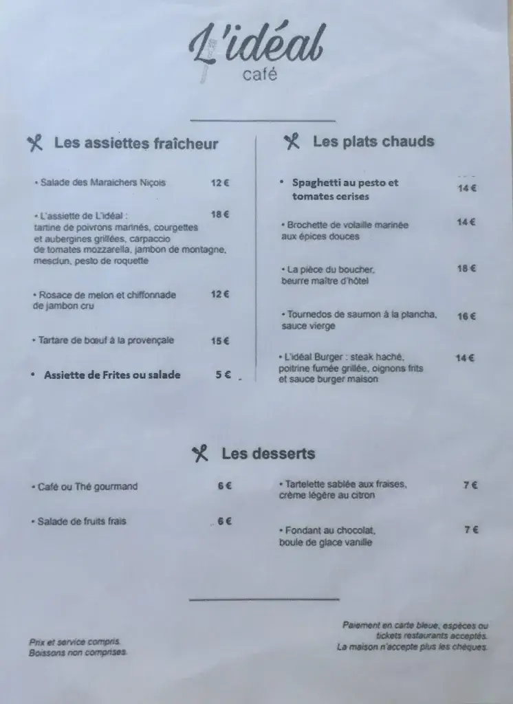 Menu_L’idéal Café_Vallauris_image_1