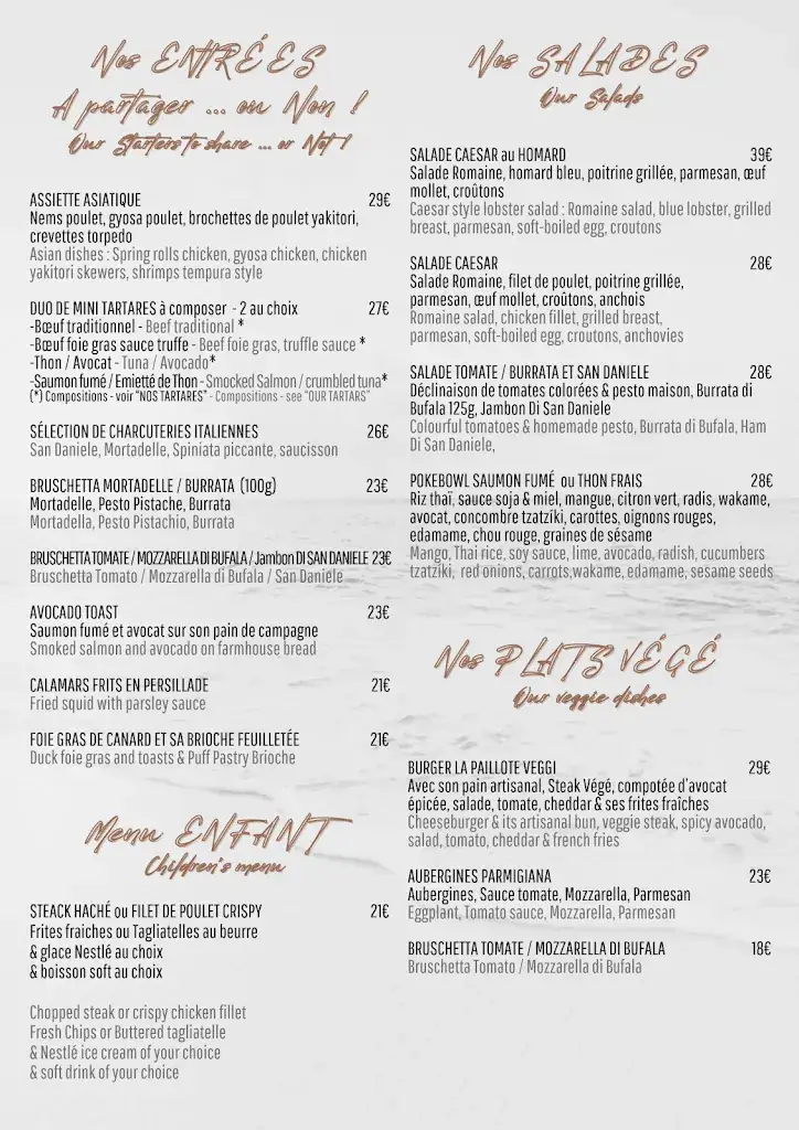 Menu_La PAILLOTE BLANCHE_Vallauris_image_3