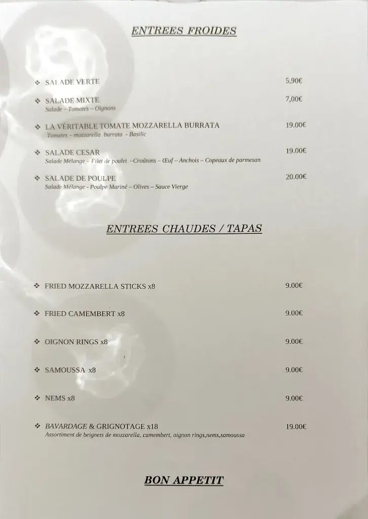 Menu_Le 36 Restaurant_Vallauris_image_1