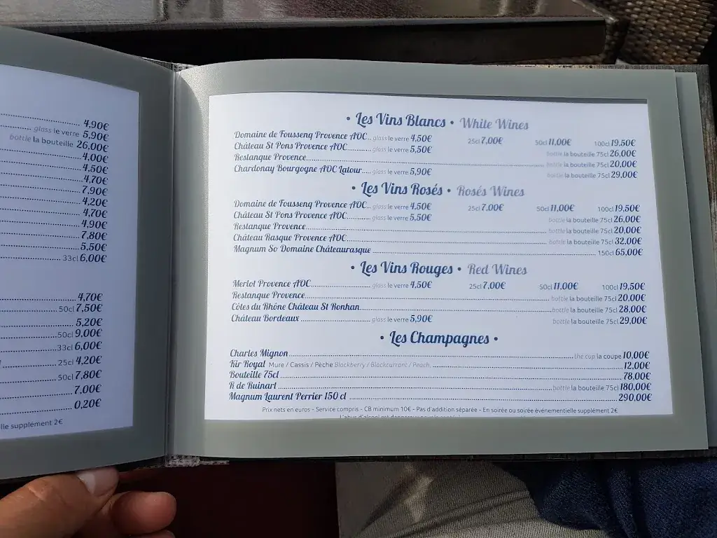 Menu_Rio's Banana Cafe_Vallauris_image_1