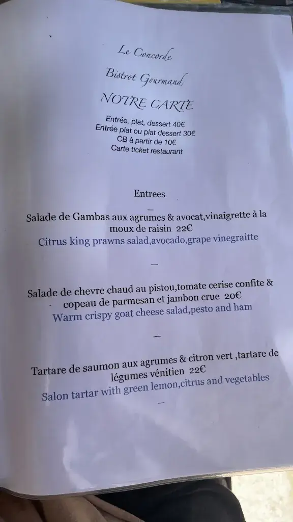 Menu_Restaurant Le Concorde_Vidauban_image_2