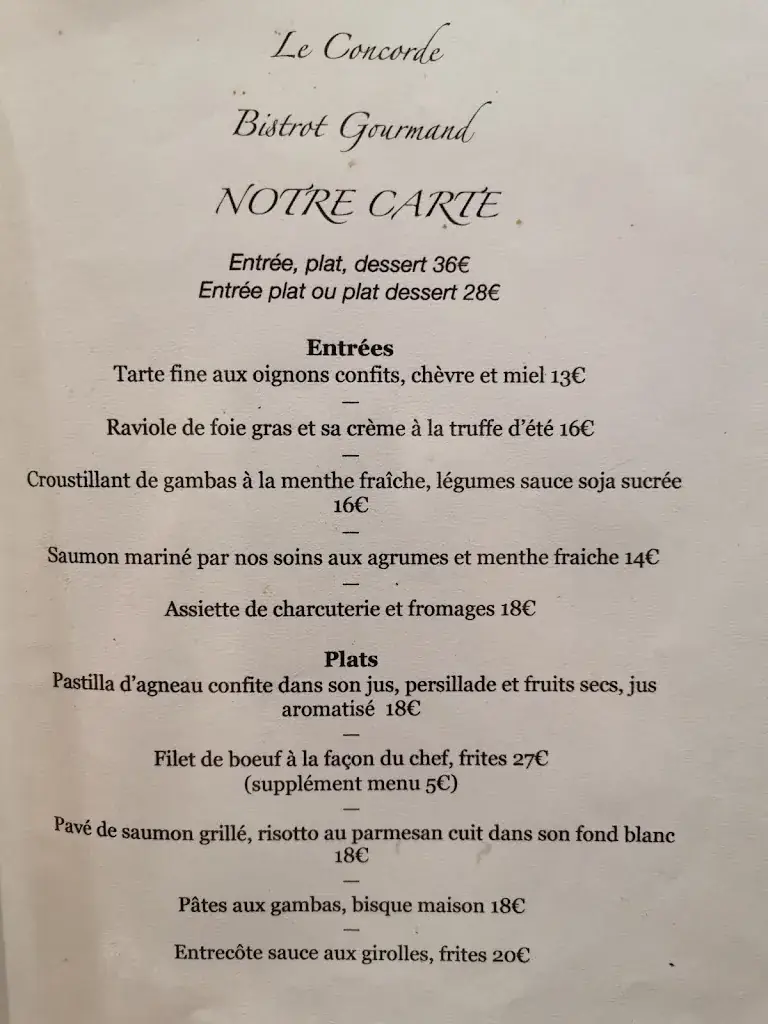 Menu_Restaurant Le Concorde_Vidauban_image_3