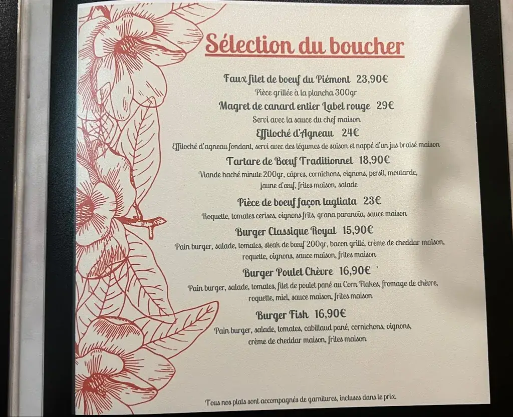 Menu_La Fighière_Villeneuve-Loubet_image_1