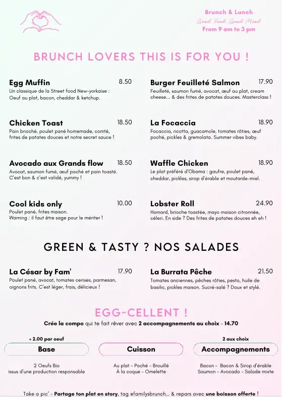 Menu_Family's Brunch, Coffee Shop & More I Villeneuve-Loubet_Villeneuve-Loubet_image_1