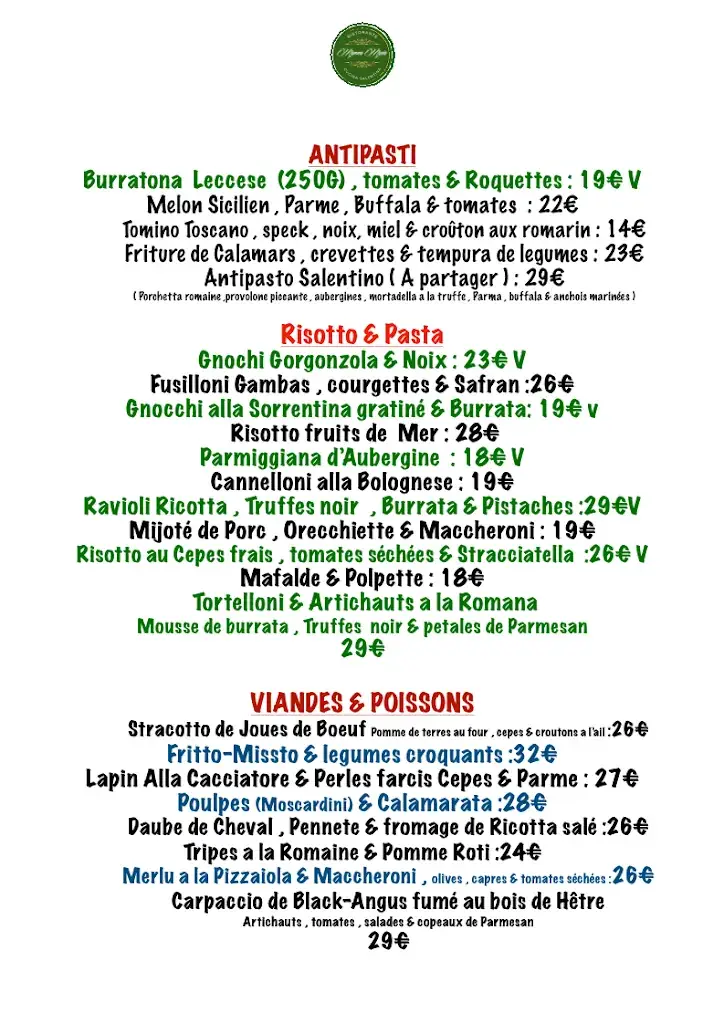 Menu_Ristorante Mamma Maria_Villeneuve-Loubet_image_1