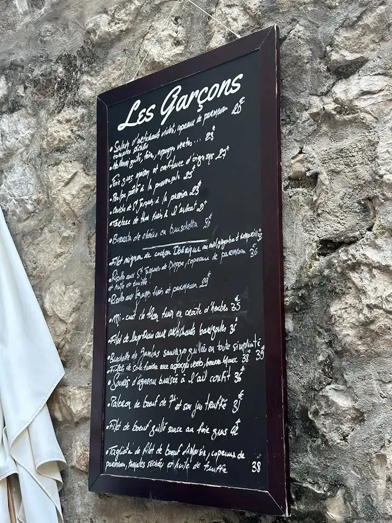 Menu_Les Garçons_Villefranche-sur-Mer_image_2