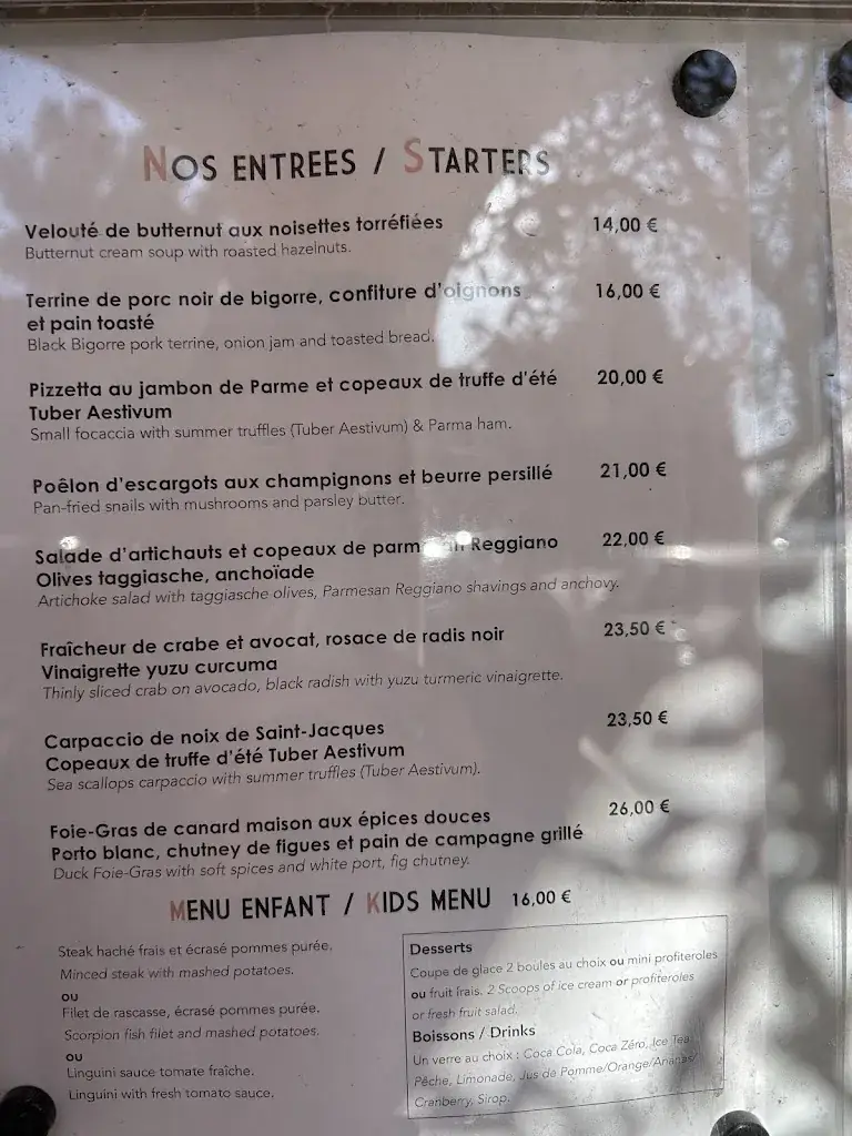 Menu_Mayssa Beach_Villefranche-sur-Mer_image_1