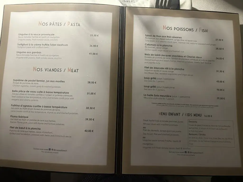 Menu_Mayssa Beach_Villefranche-sur-Mer_image_3