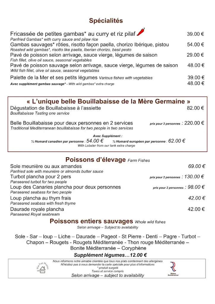 Menu_La Mère Germaine_Villefranche-sur-Mer_image_2
