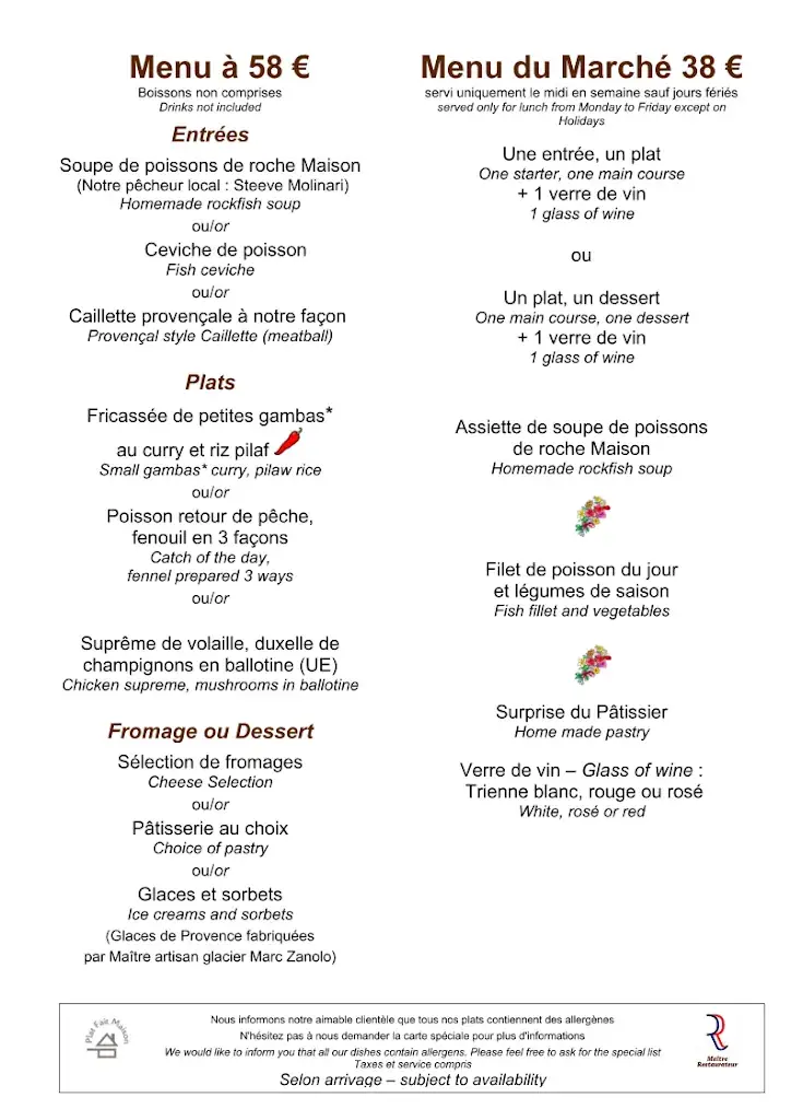 Menu_La Mère Germaine_Villefranche-sur-Mer_image_3