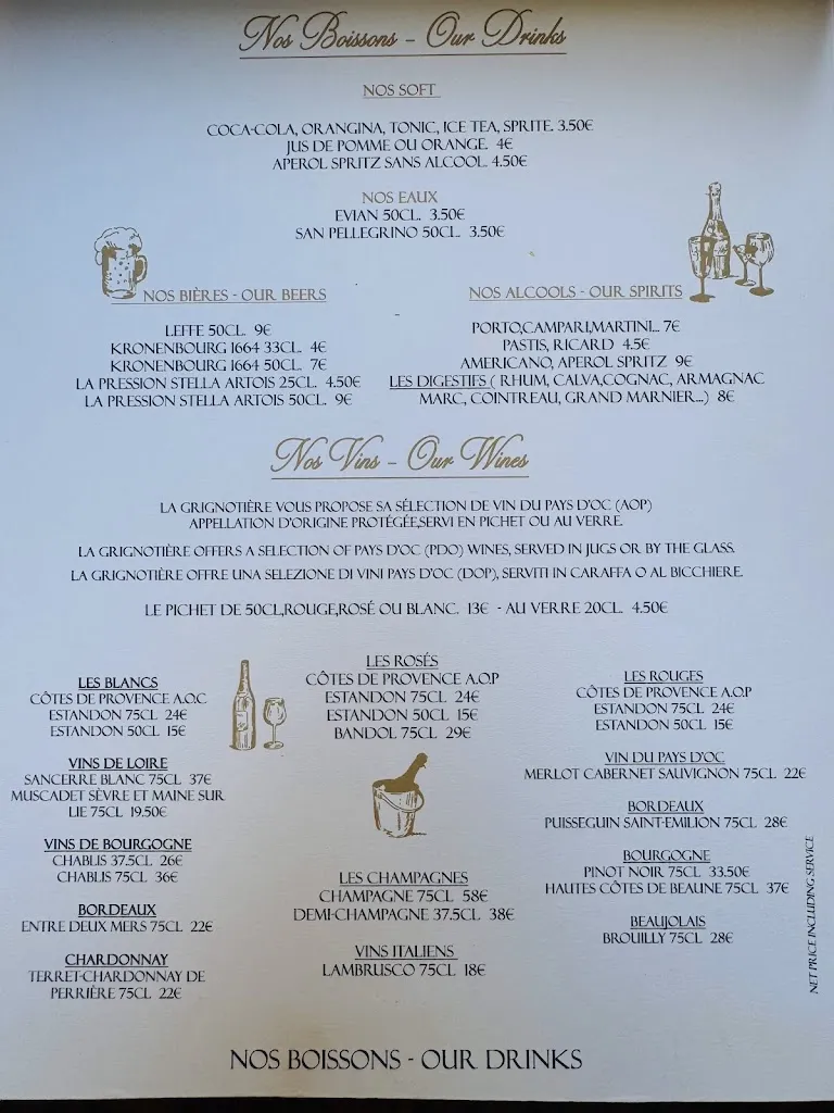 Menu_La Grignotière - Restaurant Villefranche-sur-Mer_Villefranche-sur-Mer_image_2