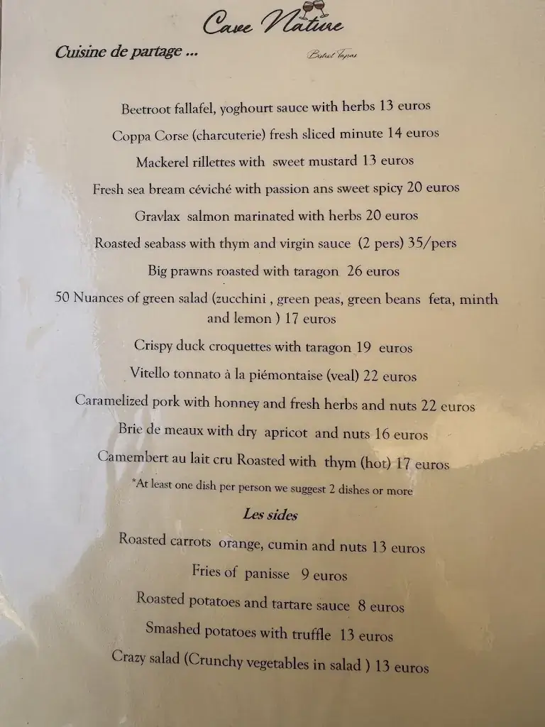 Menu_Cave Nature_Villefranche-sur-Mer_image_2