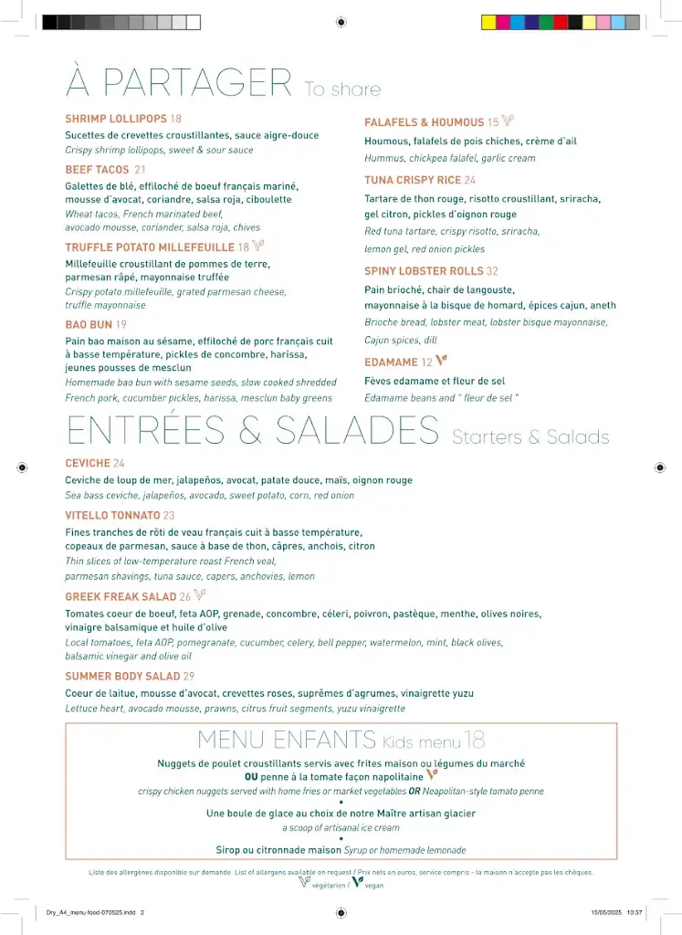Menu_DRY Restaurant & Cocktail Bar_Villefranche-sur-Mer_image_1