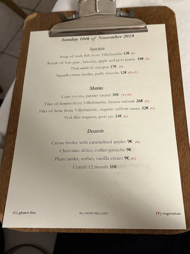 Menu_La Belle Etoile_Villefranche-sur-Mer_image_2