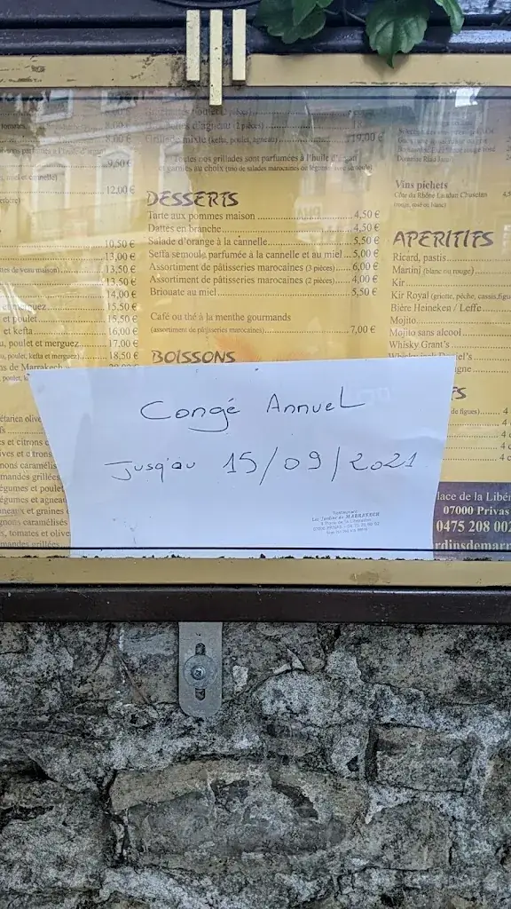 Menu_Les Jardins de Marrakech_Privas_image_4