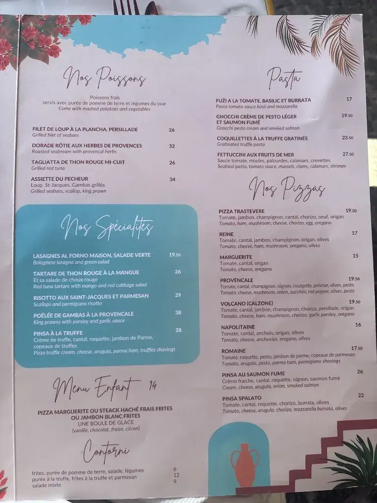 Menu_Le trastevere_Villefranche-sur-Mer_image_1
