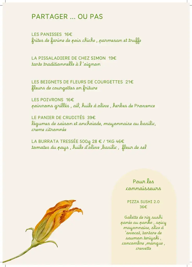 Menu_MARINIÈRES PLAGE RESTAURANT_Villefranche-sur-Mer_image_2