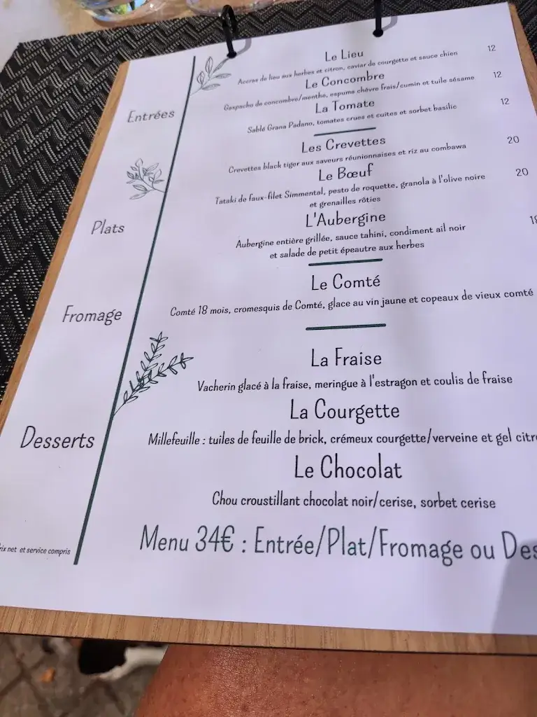 Menu_Restaurant L'Aromatique_Visan_image_3