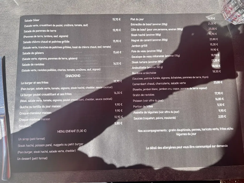 Menu_Bar La Croix d'Or_Privas_image_1