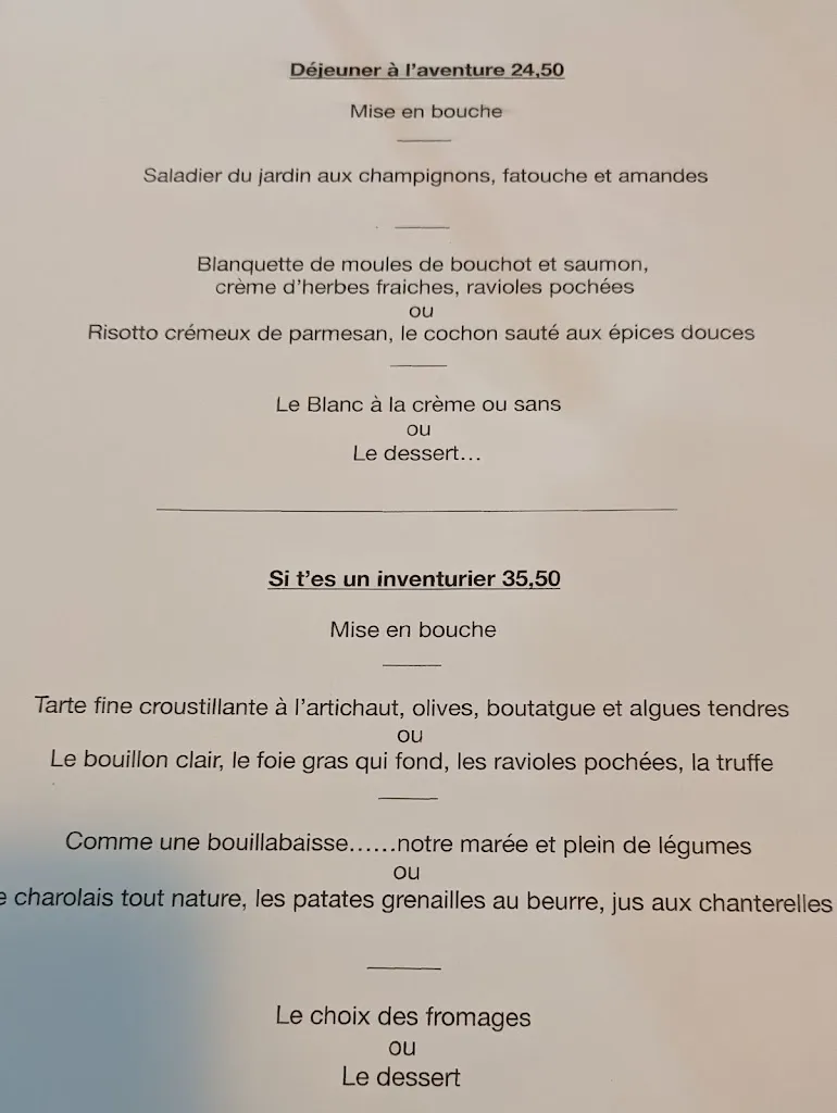 Menu_Restaurant L'Aventure en famille_Roanne_image_3